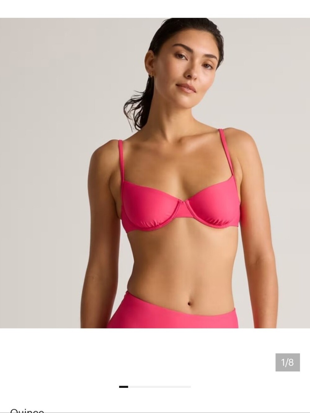 NWT QUINCE Italian Bikini Set Hibiscus